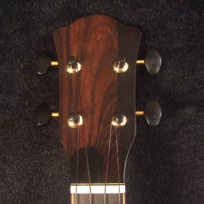 Handmade Thin Body Tenor Ukulele, Solid Hawaiian Koa, Hibiscus Soundhole, Inlay, Soft-bag Bruce Wei UG17-3061 image 9