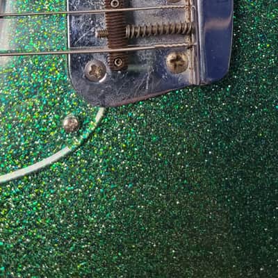 1965 Fender Duosonic, bass boat green metalflake image 7