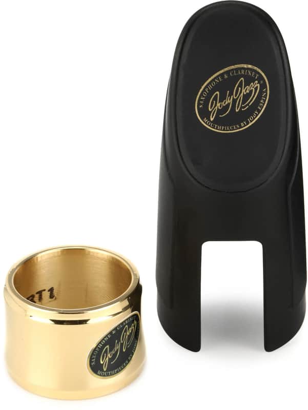 JodyJazz HRT1 Power Ring Ligature & Cap | for HR* Tenor Saxophone Mouthpiece | 24k Gold-Plated image 1