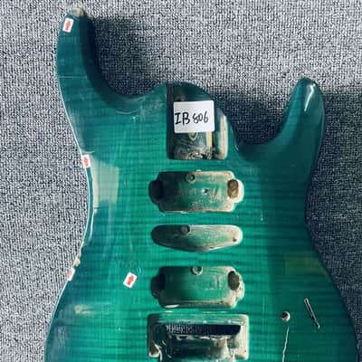 Green Burst HSH Guitar Basswood Body with Tiger Maple Top image 17