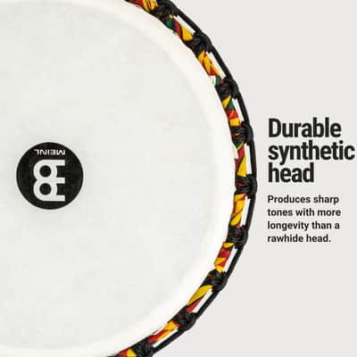 Meinl Percussion Djembe with Synthetic Shell - 10" Medium Size Rope Tuned Synthetic Head (PADJ5-M-F) image 4