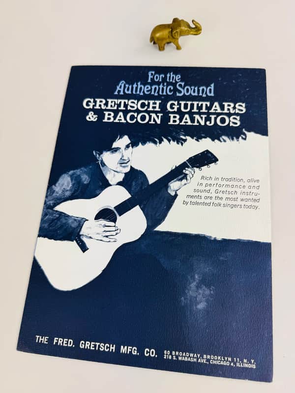 Gretsch Guitars & Bacon Banjos Foldout Brochure – Circa 1962 image 1