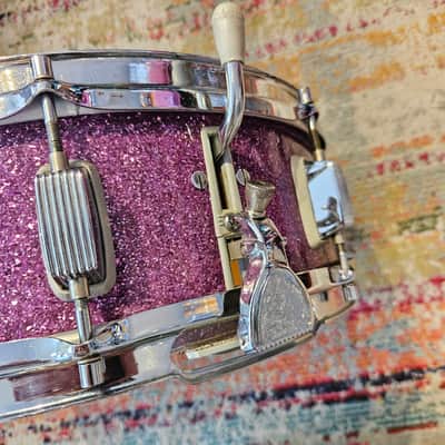 Trixon 14x5" Purple Sparkle Snare Drum 1960s image 4