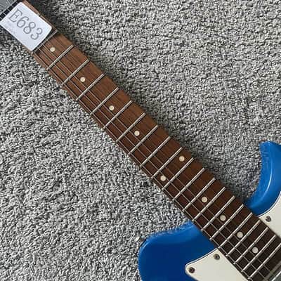 Blue Mini Electric Guitar, Solid Basswood Body, Maple Neck, Rosewood Fingerboard image 3