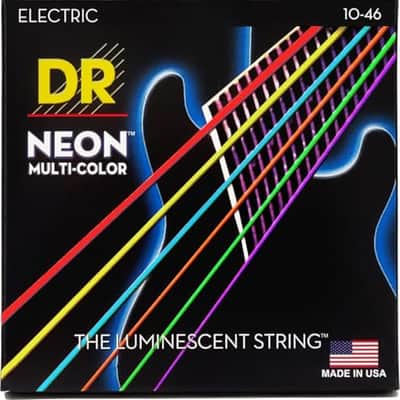 DR Strings HI-DEF NEON™ - MULTI-COLOR Colored Electric Guitar Strings: Medium 10-46 image 2