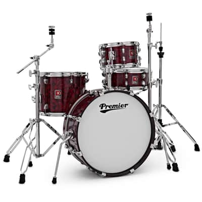 Premier Artist Heritage Series 4 Piece Shell Pack l Includes 10 Inch x 6 Inch Rack Tom, 13 Inch x 11 Inch Floor Tom, 20 Inch x 8 Inch Bass Drum & 13 Inch x 5.5 Inch Snare Drum l Burgundy Pearl Finish l Model PAH20-4SPBUW image 8