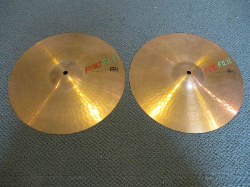 Meinl Rare Vintage Profile 14 Inch Volcanic Rock Hi Hat Cymbals - Excellent! image 1