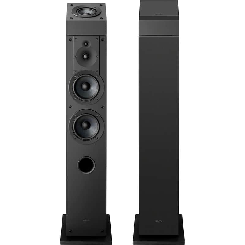 Sony SS-CS3M2 3-way 4-driver Hi-res Floorstanding Speaker, Black (2025)