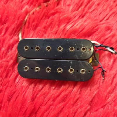 DiMarzio DP100 Super Distortion 1977 - Double Black - 2 Conductor - Brass Baseplate - Not Functioning Both Coils Open image 1