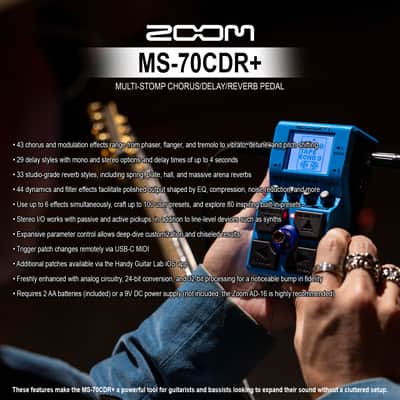 Zoom MS-70CDR+ MultiStomp Guitar Effects Pedal for Chorus, Delays & Reverbs with Over 140 Effects image 10