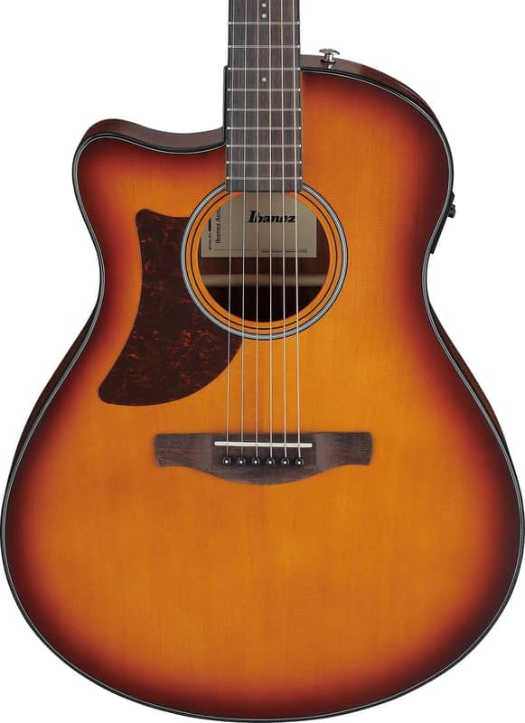 Ibanez AAM50LCE Advanced Acoustic Auditorium Left-handed Acoustic-electric Guitar - Open Pore Light Brown Sunburst image 1