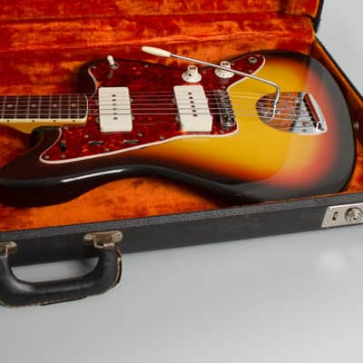 Fender Jazzmaster Solid Body Electric Guitar (1966), ser. #153808, original black tolex hard shell case. image 13