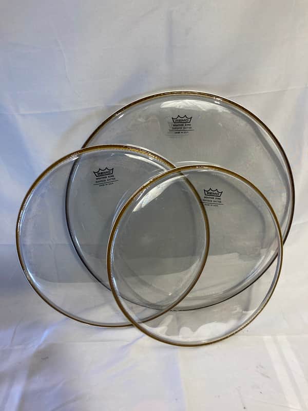 Remo 1970s - Old Remo Logo. NOS. Clear Emperor Standard Tom Pack, 12", 13", 16" image 1