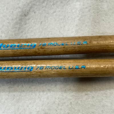 Ludwig Blue Ink 7B Double Butt End Drum Sticks (3296-U-4166) 70's - wood image 8