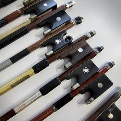 German Violin Bows Various Makers High Quality 4/4, 7/8, & 3/4 Sizes Lot of Twelve(12) Circa-1900s-Brown image 3