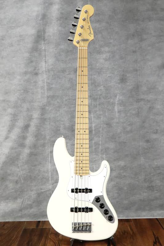 Fender Japan Limited Deluxe Jazz Bass V Arctic White [12/08] | Reverb