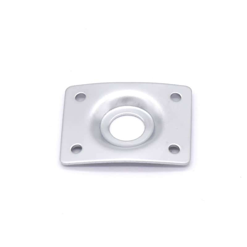 KD By AxLabs Steel Rectangular Jack Plate - Curved Plate, w/ Recessed Hole - Satin Chrome image 1