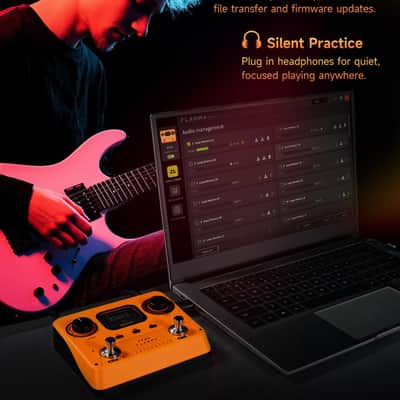 FLAMMA FF20 Stereo Looper Drum Machine with US Power Supply - Orange image 4