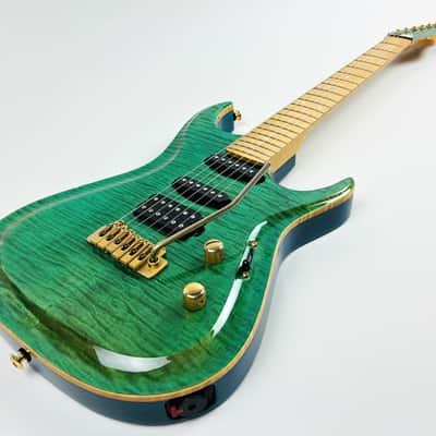 Zion Custom Z-Series style superstrat. 'Irish eyes are smilin.' 2002 image 5