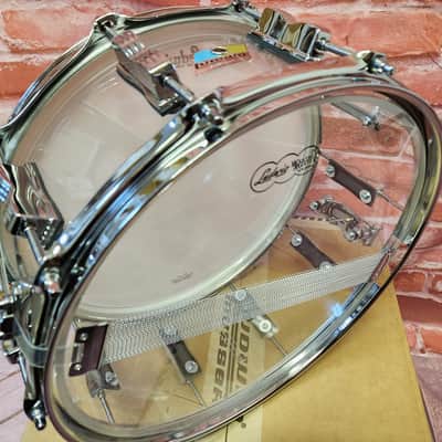 Ludwig *Pre-Order* Vistalite Clear 6.5x14" Zep Bonham Snare Drum Molded Acrylic with Bowtie Lugs | Made in the USA | NEW | Special Order | Authorized Dealer image 9