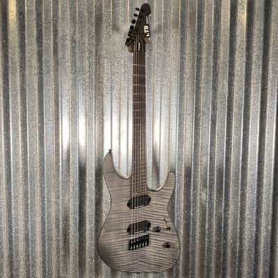 ESP LTD M-1000 Multi Scale Flame Top See Thru Black Satin Guitar M1000MSFMSTBLKS #0382 Used image 2