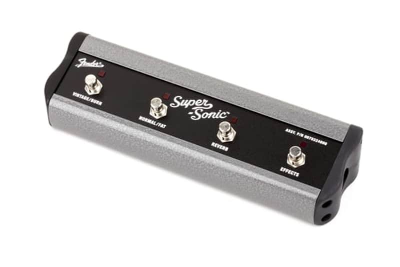 NEW and SEALED Discontinued Fender Super-Sonic 007-8324-000 4-Button Footswitch with 1/4" Jack for Super-Sonic / Twin / 100 Amps 2010s - Gray, In Stock and Ships Ultra Fast! image 1