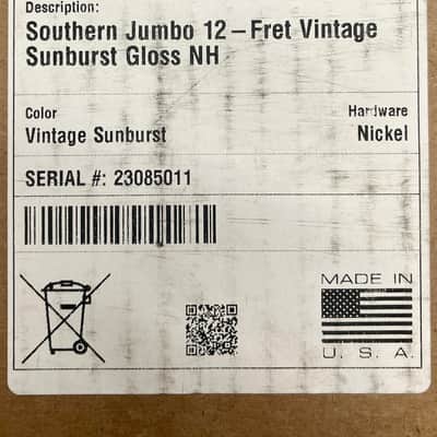 Gibson Southern Jumbo 12-Fret 2025 Vintage Sunburst image 12