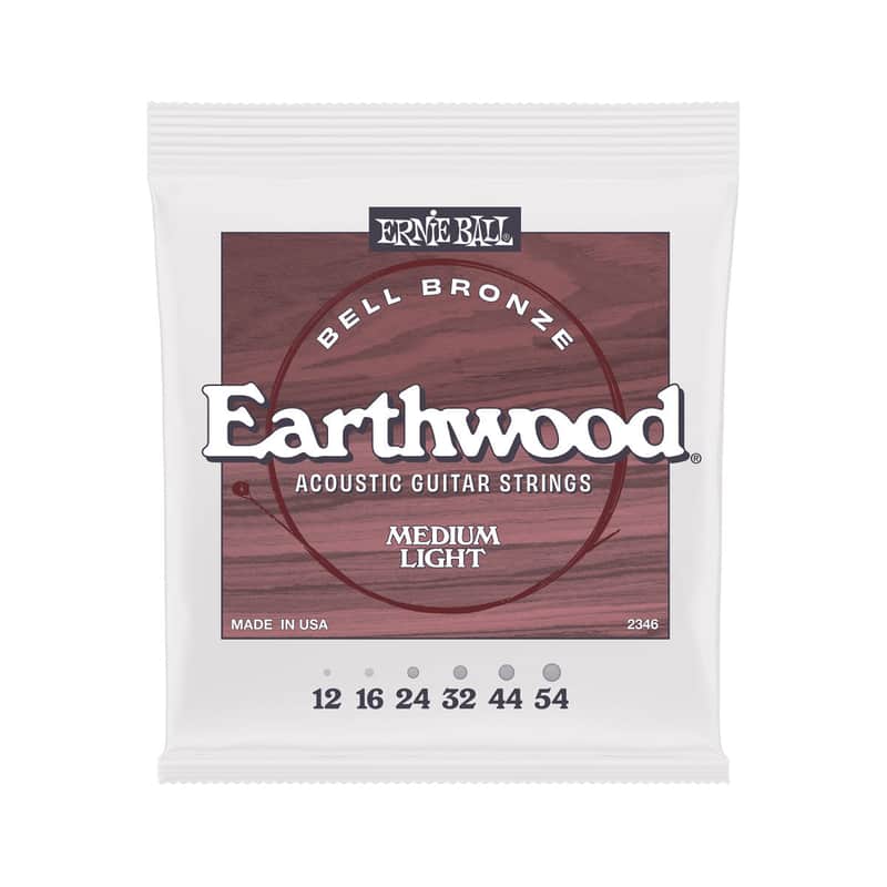 Ernie Ball Earthwood Bell Bronze Acoustic Guitar Strings - Medium Light - 12-54 image 1