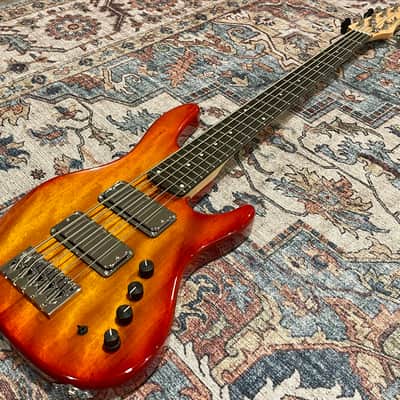 Mike Lull JT5-24 Custom 5-String Bass – Fireglo Finish image 3