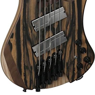 Ibanez EHB1675MS NTF Bass Workshop 5 String Electric Bass. Natural Flat with Bag image 2