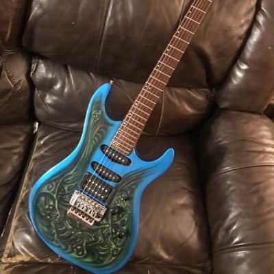 Hamer Centaura 1980s - Custom skull airbrush image 1