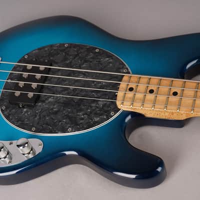 Ernie Ball Music Man USA StingRay 4 H Bass w/ Piezo - 2002 - Blue Dawn Sparkle image 16