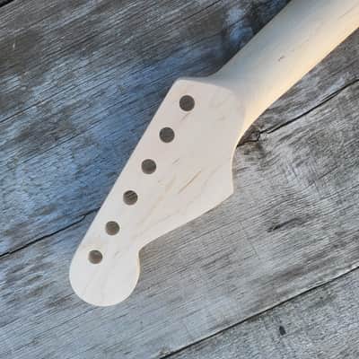21 fret classic ST Guitar Neck Replacement, Steel Frets, bone nut image 6