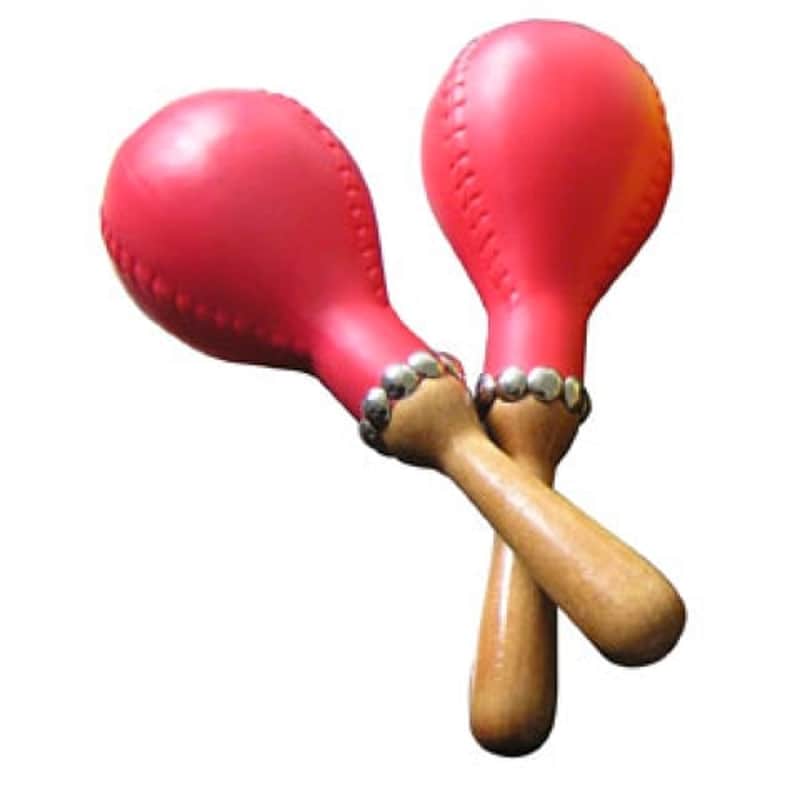 Mano Percussion Plastic Maracas, Red image 1