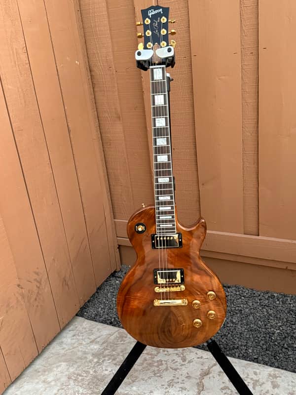 Gibson Custom Shop 1957 Les Paul Special Single Cut Reissue Koa Top Dual Humbuckers Gloss Antique Natural Gold Hardware image 1