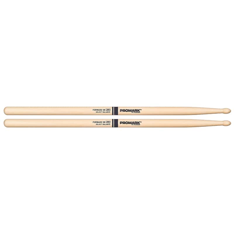 Pro-Mark FBH595TW Forward 5B .595" Hickory Tear Drop Wood Tip Drum Sticks image 1