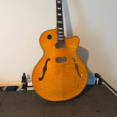 Custom built (Body only, no hardware or electronics) L9 hollow body/ Archtop guitar husk 2023 - Vintage amber image 1