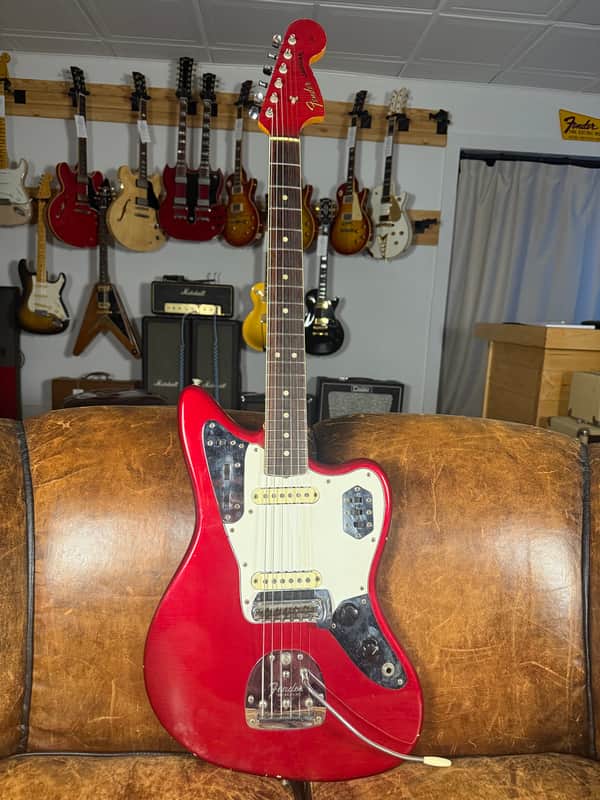 Fender Jaguar 1966 - Candy Apple Red -100% Original - OHSC image 1
