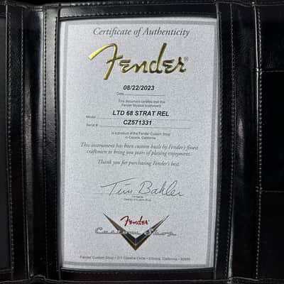 Fender Custom Shop Limited Edition 1968 Stratocaster Relic Aged Black w/case image 12