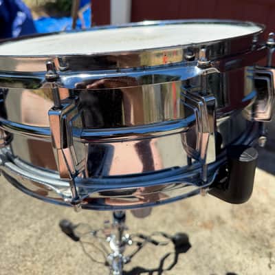 Ludwig No. 400 Supraphonic 5x14" Pointed Blue/Olive Badge 1969 - 1979 image 7