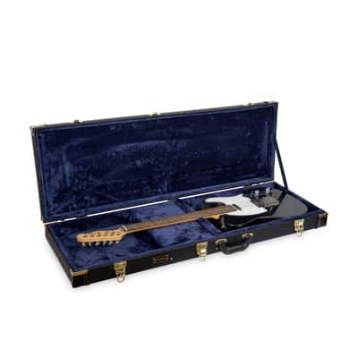 Crossrock Wooden  Electric Guitars Case Fits Fender Telecaster and Stratocaster in Black image 3