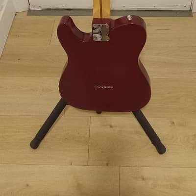 EXCELLENT-Fender Highway One Telecaster with Maple Fretboard 2006 Midnight Wine Transparent image 3