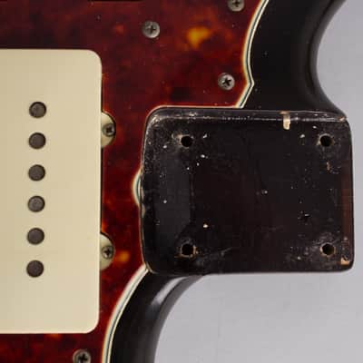 Fender  Jazzmaster Solid Body Electric Guitar (1960), ser. #54866, original brown tolex hard shell case. image 18