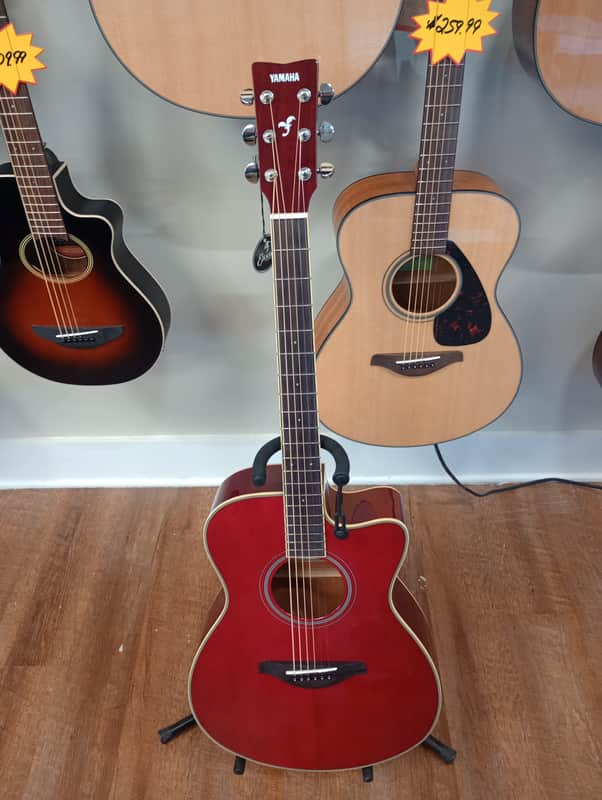 Yamaha FSC-TA TransAcoustic Concert Cutaway Acoustic Electric Guitar - Ruby Red image 1