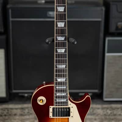 Epiphone 1959 Les Paul Standard Reissue Electric Guitar - Deep Cherry Sunburst with Hardshell Case image 5