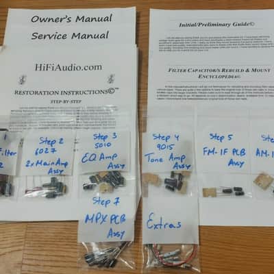 Sherwood S-7200 restoration kit filter capacitor repair rebuild fix image 1