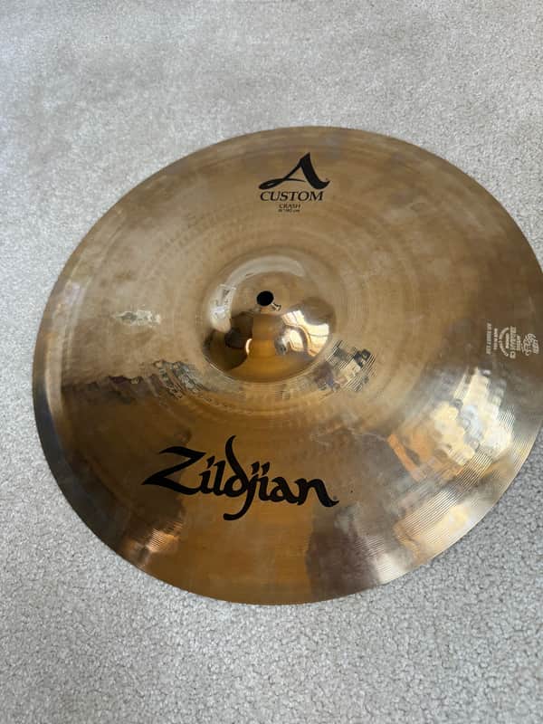 Zildjian 16” A Custom Crash Cymbal 00s - Cu image 1