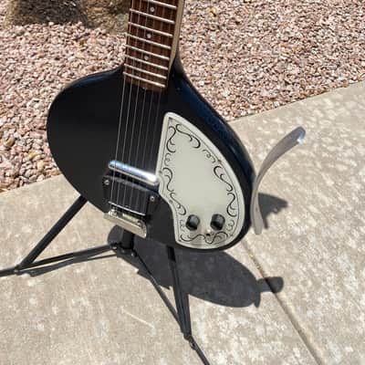 Jerry Jones "Baby Sitar" 2005 - Black Crackle image 2