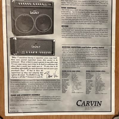 Carvin Legacy Model VL100 Steve Vai Signature 2-Channel 100-Watt Guitar Amp Head 1999 - 2008 - Brown image 5