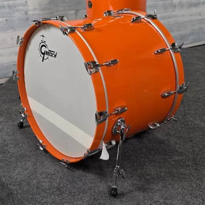 Used Gretsch USA Custom 4pc Drum Set Orange Gloss - Very Good image 2